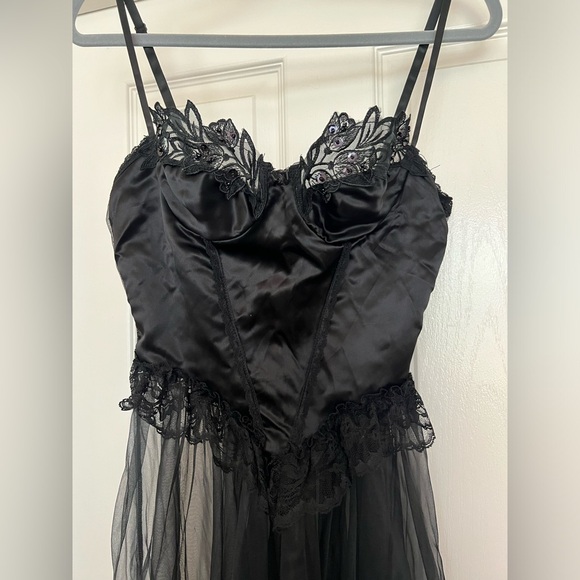 Frederick's of Hollywood Black Lace Gown - Picture 1 of 5